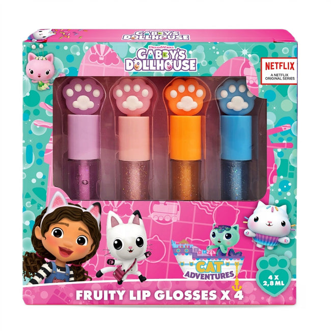 Gabby's Dollhouse Fruity Lip Glosses zestaw błyszczyków do ust 4x2.8ml