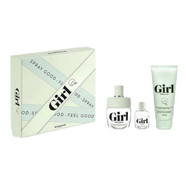 Rochas Girl zestaw woda toaletowa spray 100ml + miniatura wody toaletowej 4.5ml + złuszczający żel pod prysznic 100ml