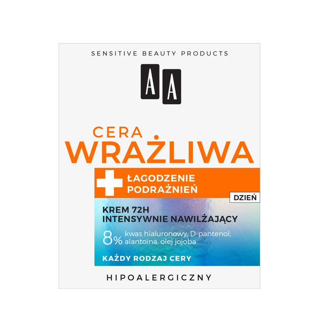 AA Cera Wrażliwa krem intensywnie nawilżający 72H na dzień 50ml