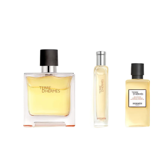 Hermes Terre D'Hermes zestaw perfumy spray 75ml + perfumy spray 15ml + żel pod prysznic 40ml