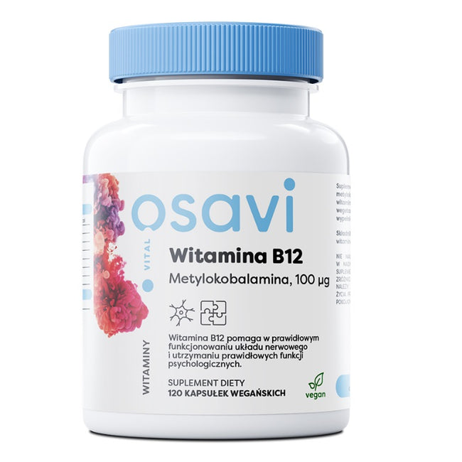 Osavi Witamina B12 100mcg suplement diety 120 kapsułek