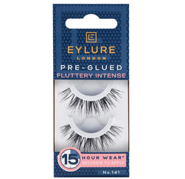 Eylure Pre-Glued False Lashes rzęsy sztuczne samoprzylepne efekt podwójnej objętości No. 141 Fluttery Intense