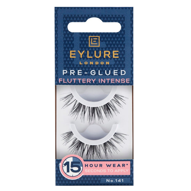 Eylure Pre-Glued False Lashes rzęsy sztuczne samoprzylepne efekt podwójnej objętości No. 141 Fluttery Intense