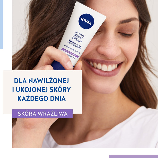 Nivea 24H Nawilżenia kojąco-regenerujący krem na noc 50ml