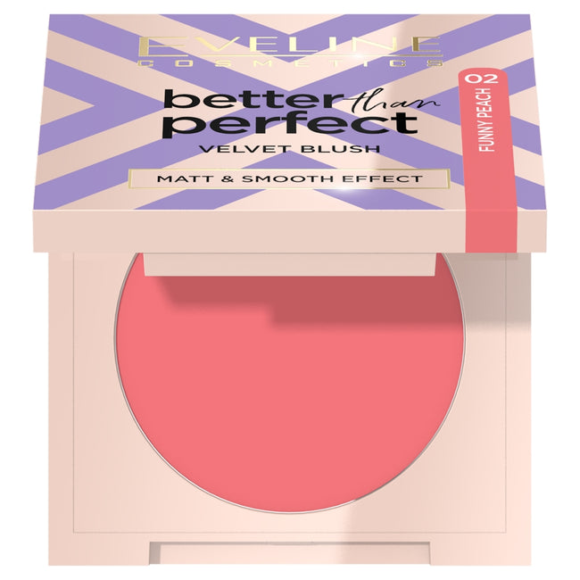 Eveline Cosmetics Better Than Perfect Velvet Blush róż prasowany 02 Funny Peach 2.3g