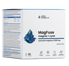 Aura Herbals MagFuse magnez + cynk suplement diety 30 saszetek