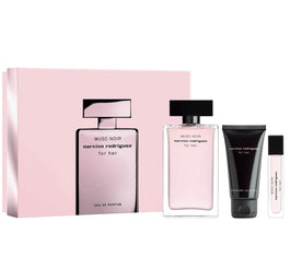 Narciso Rodriguez For Her Musc Noir zestaw woda perfumowana spray 100ml + balsam do ciała 50ml + woda perfumowana spray 10ml