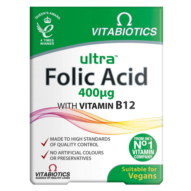 Vitabiotics Ultra Folic Acid 400µg suplement diety 60 tabletek