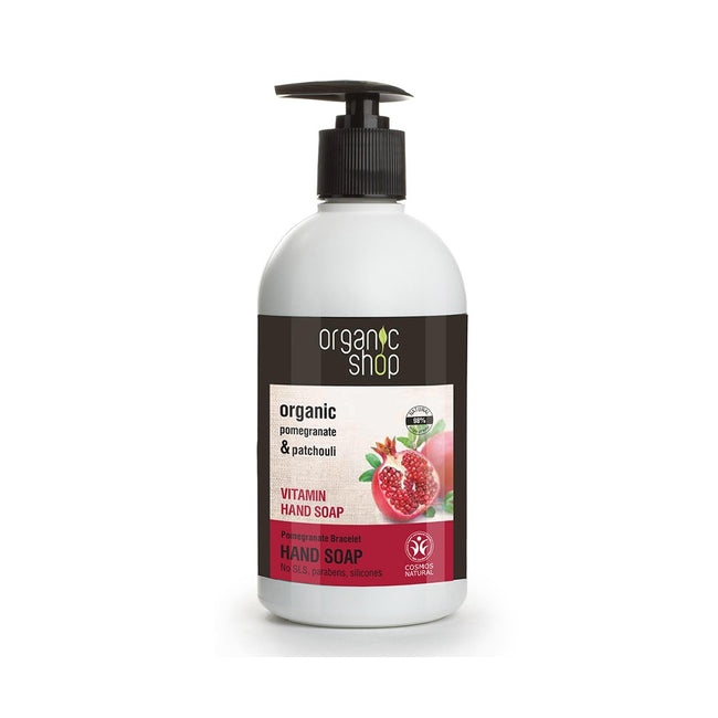 Organic Shop Pomegranate Bracelet Hand Soap mydło do rąk z witaminami z granatu Pomegranate & Patchouli 500ml