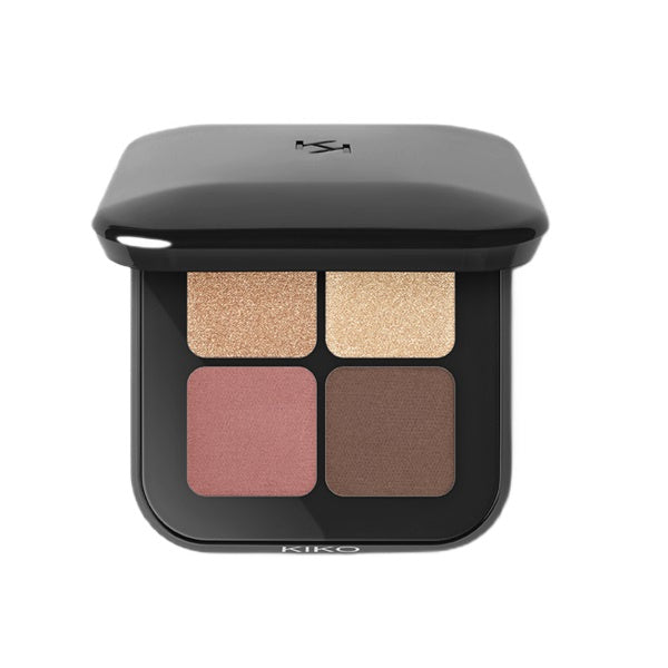 KIKO Milano Bright Quartet Eyeshadow Palette paleta czterech cieni do powiek 02 Rosy Mauve Variations 3.5g