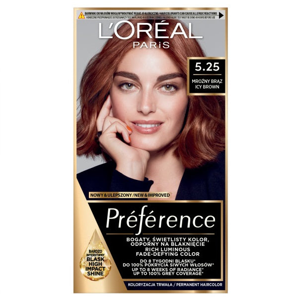 L'Oreal Paris Preference farba do włosów 5.25 Mroźny Brąz