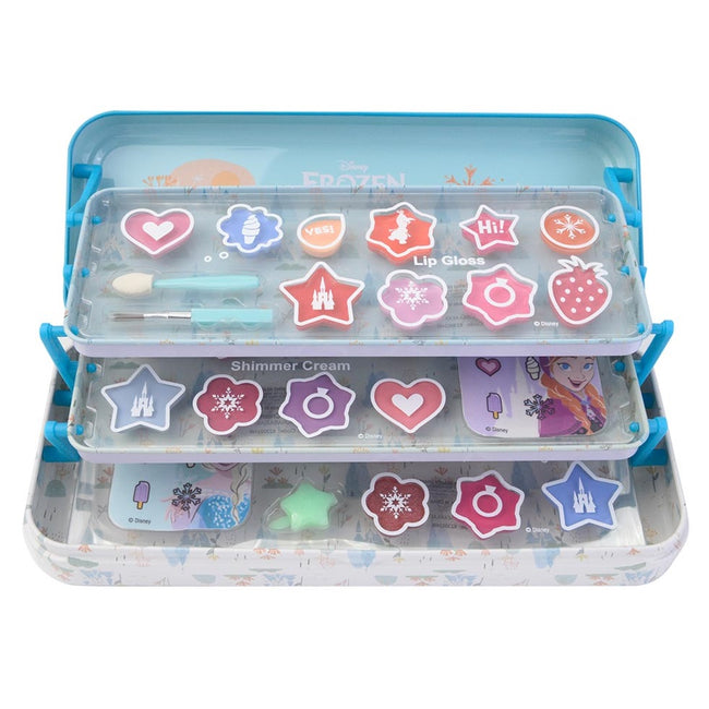 Lip Smacker Disney Frozen Makeup Case Triple Layer Beauty Tin zestaw kosmetyków do makijażu dla dzieci