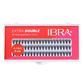 Ibra Kępki sztucznych rzęs Extra Double Knot-Free C 0.10-8mm