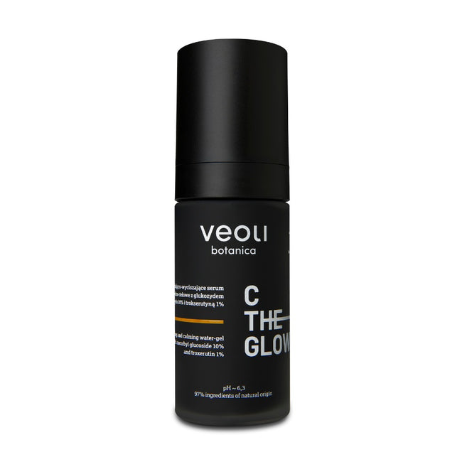 Veoli Botanica C The Glow rozjaśniająco-wyciszające serum wodno-żelowe z glukozydem askorbylu 10% i trokserutyną 1% 30ml