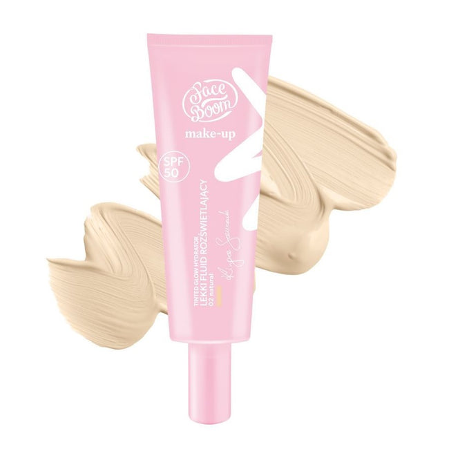 Face Boom Tinted Glow Hydrator lekki fluid rozświetlający 02 Natural 30g