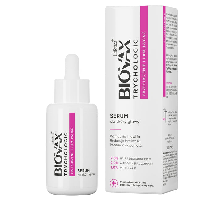 BIOVAX Trychologic Przesuszenie i Łamliwość serum do skóry głowy 50ml