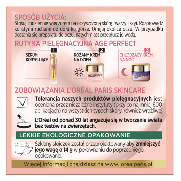 L'Oreal Paris Age Perfect Golden Age chłodzący krem ujędrniający na noc 50ml