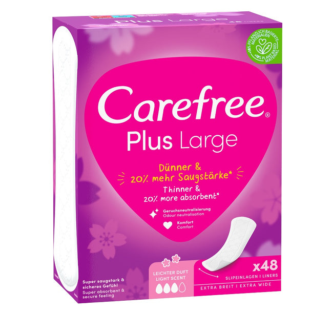 Carefree Plus Large wkładki higieniczne Light Scent 48szt.