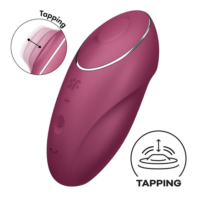 Satisfyer Tap & Climax 1 wibrator nakładany z funkcją stukania Red