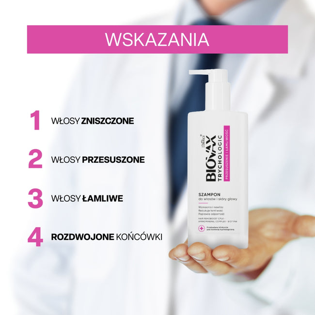 BIOVAX Trychologic Przesuszenie i Łamliwość szampon do włosów i skóry głowy 200ml