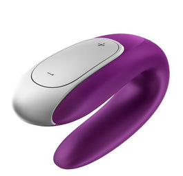 Satisfyer Double Fun Partner Vibrator wibrator dla par sterowany aplikacją Violet