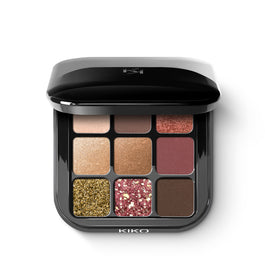 KIKO Milano Glamour Multi Finish Eyeshadow Palette paleta 9 cieni do powiek o różnym wykończeniu 03 Burgundy Notes