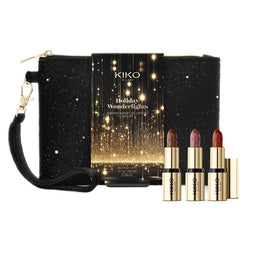 KIKO Milano Holiday Wonderlights Creamy Miniature Lipstick Gift Set zestaw upominkowy do makijażu ust: 3 mini pomadki o kremowym wykończeniu