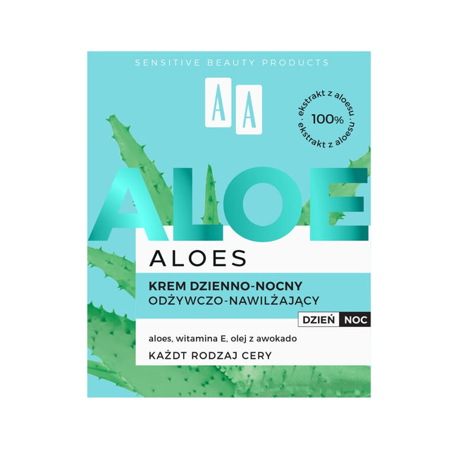 AA Aloes 100% aloe vera extract krem dzienno-nocny odżywczo-nawilżający 50ml