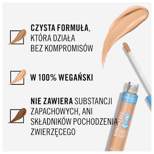 Rimmel Kind & Free wegański korektor nawilżający w płynie 010 Fair 7ml