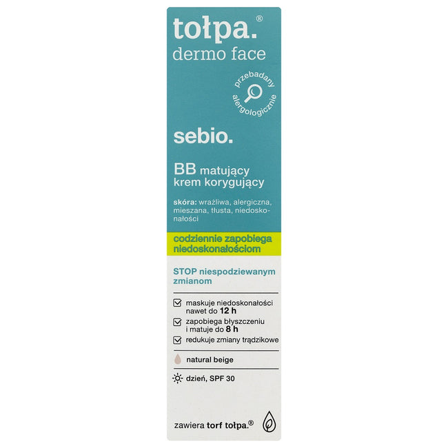 Tołpa Dermo Face Sebio BB matujący krem korygujący SPF30 40ml