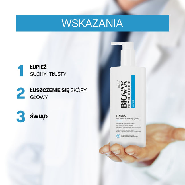 BIOVAX Trychologic Łupież maska do włosów i skóry głowy 200ml