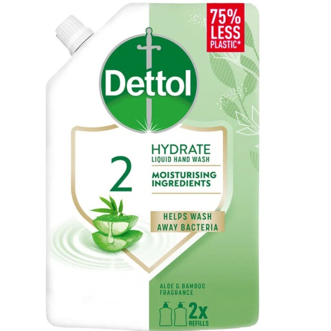 Dettol Nawilżające mydło do rąk w płynie aloes i bambus refill 500ml