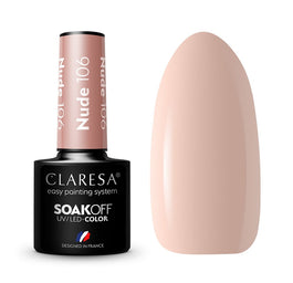 Claresa Soak Off UV/LED Nude lakier hybrydowy 106 5g