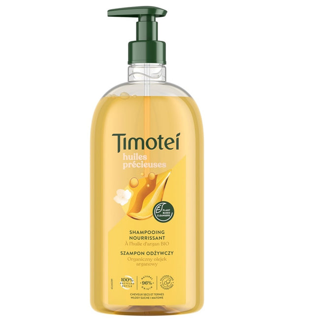 Timotei Precious Oils szampon odżywczy do włosów suchych i matowych z organicznym olejkiem arganowym 750ml