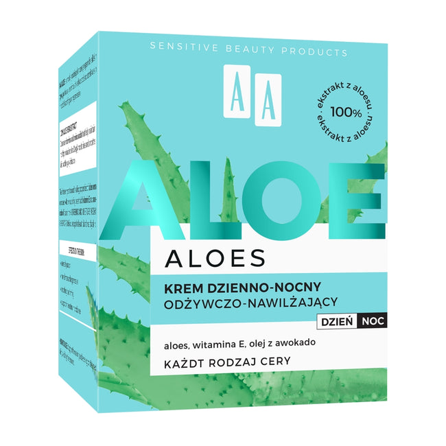 AA Aloes 100% aloe vera extract krem dzienno-nocny odżywczo-nawilżający 50ml