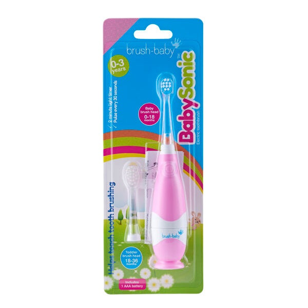 Brush-Baby BabySonic szczoteczka soniczna dla dzieci w wieku 0-3 lat Pink