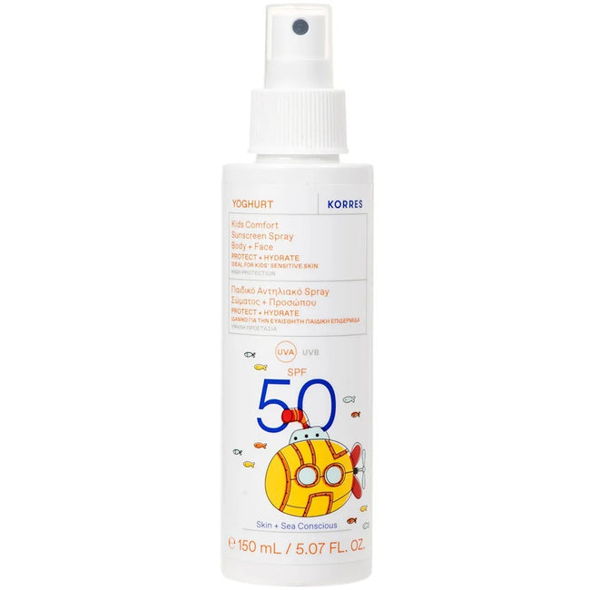 Korres Yoghurt Kids Comfort Sunscreen Spray emulsja ochronna w sprayu dla dzieci SPF50 150ml