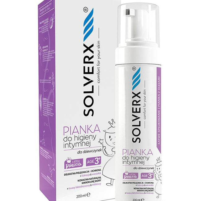 SOLVERX Little Princess pianka do higieny intymnej dla dziewczynek 200ml