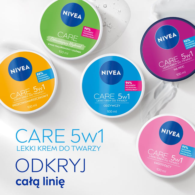 Nivea Care 5w1 przeciwzmarszczkowy lekki krem do twarzy 100ml