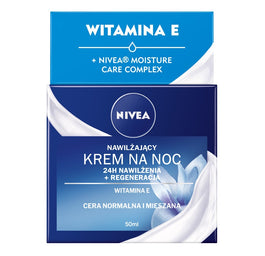 Nivea 24H Nawilżenia + Regeneracja nawilżający krem na noc cera normalna i mieszana 50ml