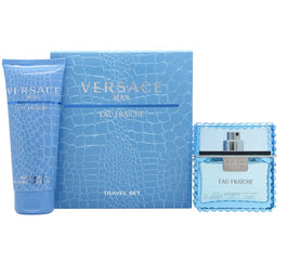 Versace Man Eau Fraiche zestaw woda toaletowa spray 50ml + żel pod prysznic 100ml