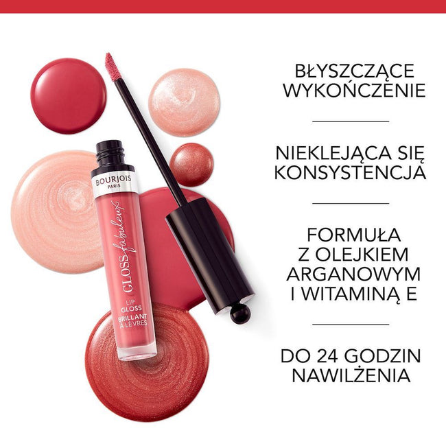 Bourjois Fabuleux Gloss nawilżający błyszczyk do ust 004 Popular Pink 3.5ml