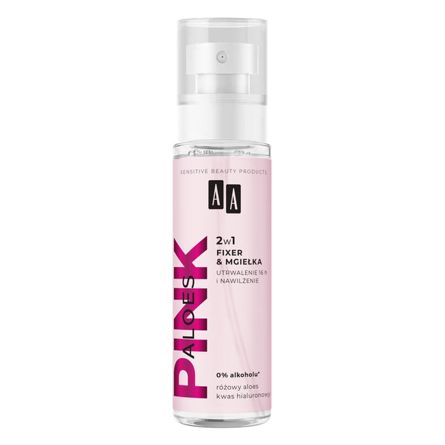 AA Pink Aloes utrwalająco-nawilżający spray 2w1 100ml