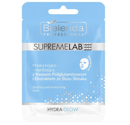 Bielenda Professional SupremeLab Hydra Glow maska kojąco-nawilżająca z kwasem poliglutaminowym i ekstraktem ze śluzu ślimaka 20g