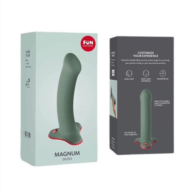 FUN FACTORY Magnum elastyczne dildo Oliwkowe