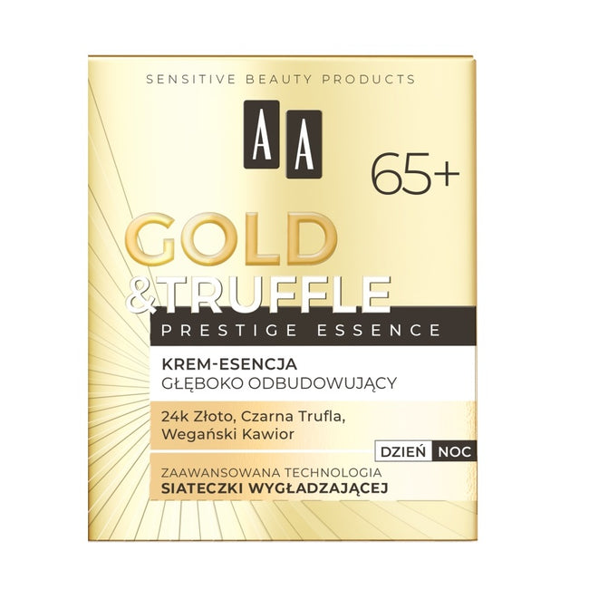 AA Gold & Truffles Prestige Essence 65+ głęboko odbudowujący krem-esencja 50ml