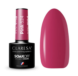 Claresa Soak Off UV/LED Pink lakier hybrydowy 524 5g