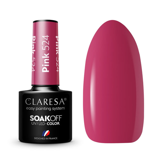 Claresa Soak Off UV/LED Pink lakier hybrydowy 524 5g