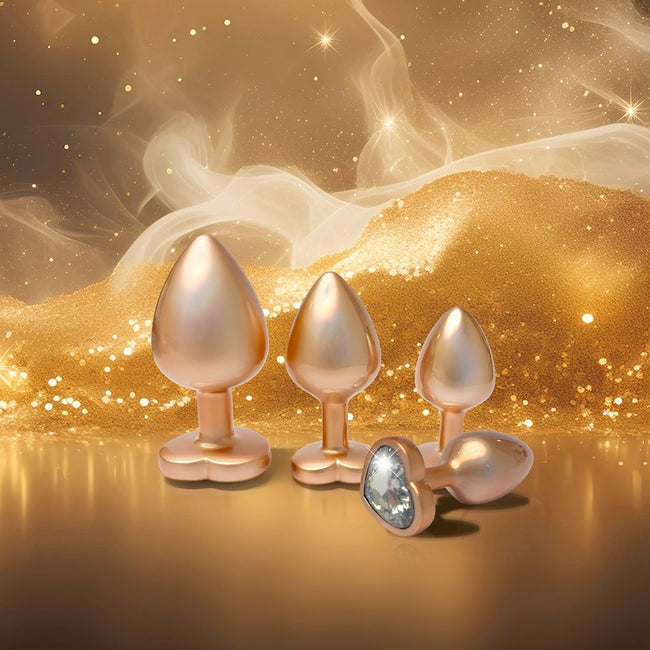 Dream Toys Gleaming Love Pearl Gold Plug Set zestaw korków analnych 3szt