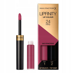 Max Factor Lipfinity Lip Colour dwufazowa pomadka w płynie o długotrwałym efekcie 040 Vivacious